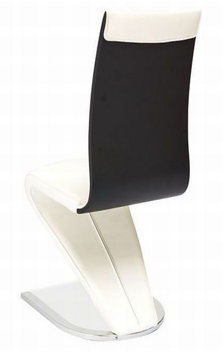 krzesło do jadalni-krzesła do salonu-krzesła ekoskóra-krzesło czarno białe,